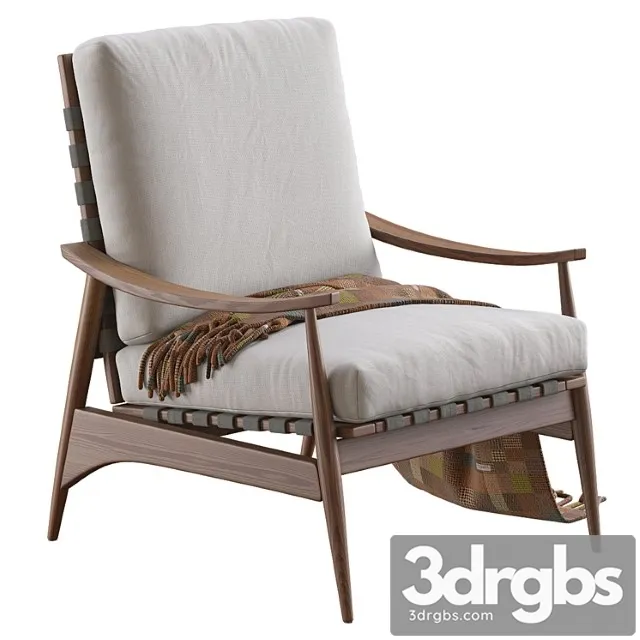 Mid century outdoor show wood lounge chair