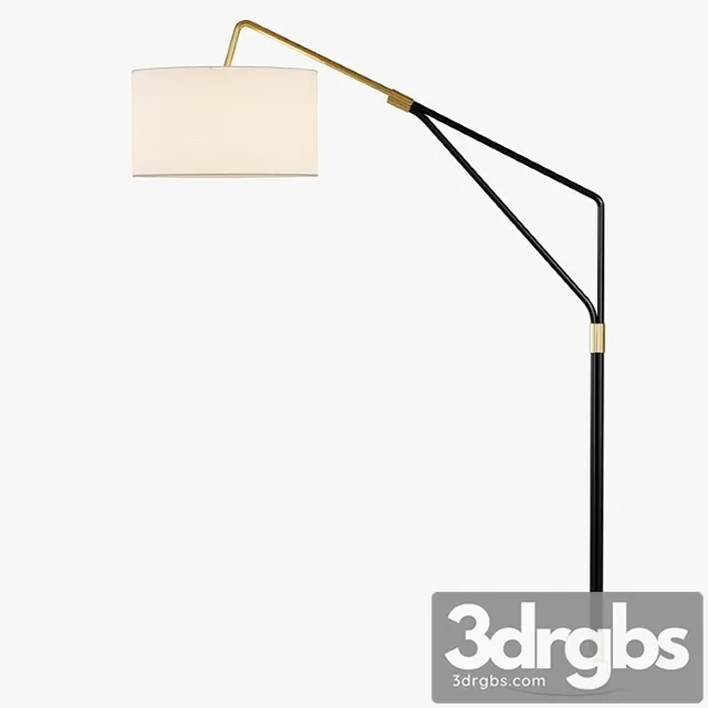 Mid-century overarching floor lamp 3D Model Free