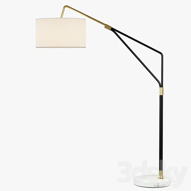 Mid-Century Overarching Floor Lamp 3DModel