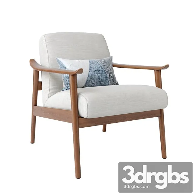 Mid-century show wood chair 3D Model Free