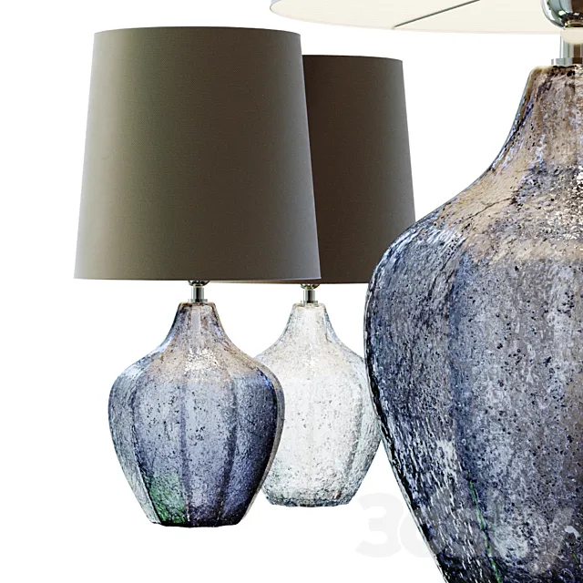 Mid Century Studio Art Glass Buffet Lamp.5 3D Model