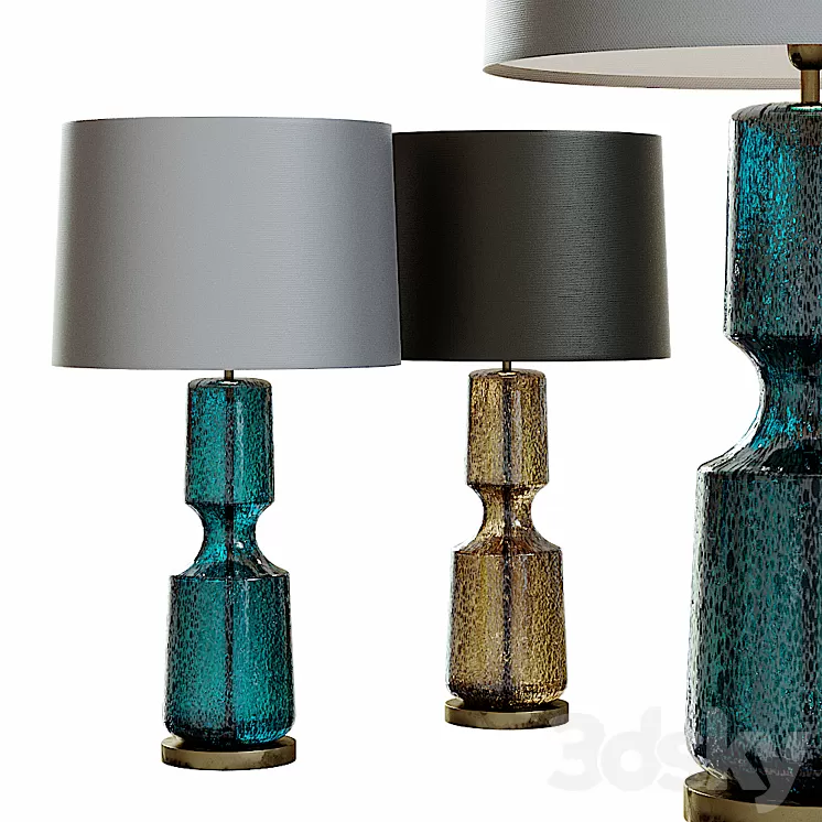 Mid Century Studio Art Glass Console Lamp.2
