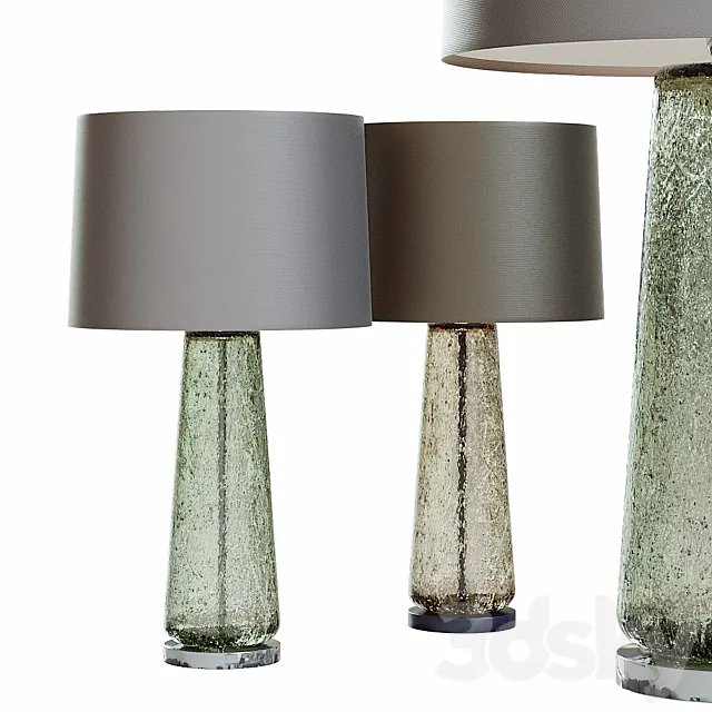 Mid Century Studio Art Glass Lamp 3D Model