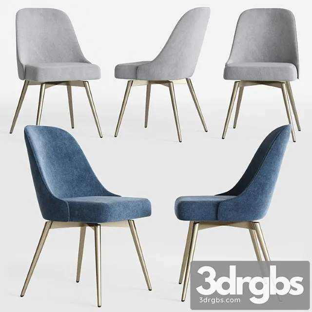 Mid-century swivel office chair west elm 2 3D Model Free