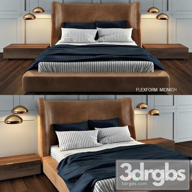 Mid Night Bed 3D Model Free