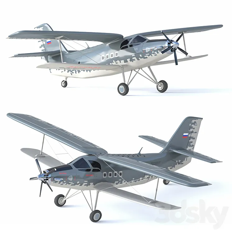 Mid Poly Aircraft 3D Model Free