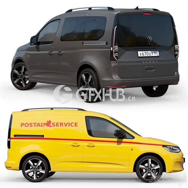 Mid-poly_car_Volkswagen_Caddy_2022 - 3511