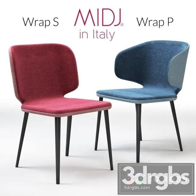 MIDJ Wrap P Wrap S Chair 3D Model Free
