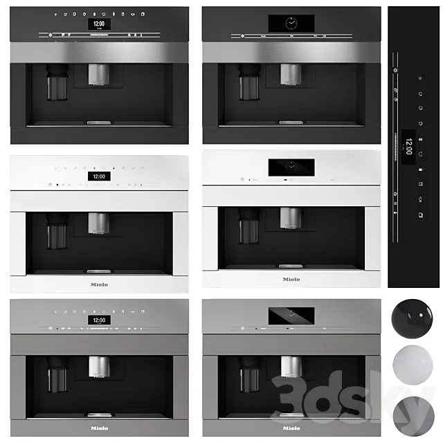 miele coffee machine set 3D Model