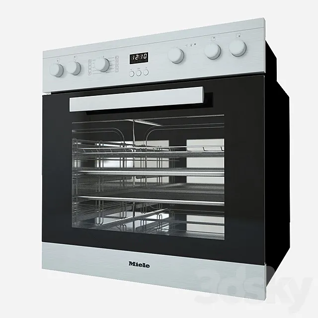Miele H2261 LST Oven KM 6012 Cooking Panel 3D Model
