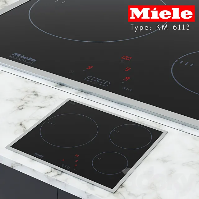 Miele Induction cooktop KM 6113 3D Model