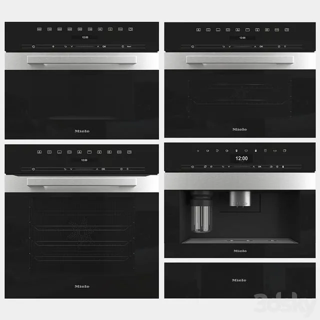 Miele Kitchen Appliance set 3D Model