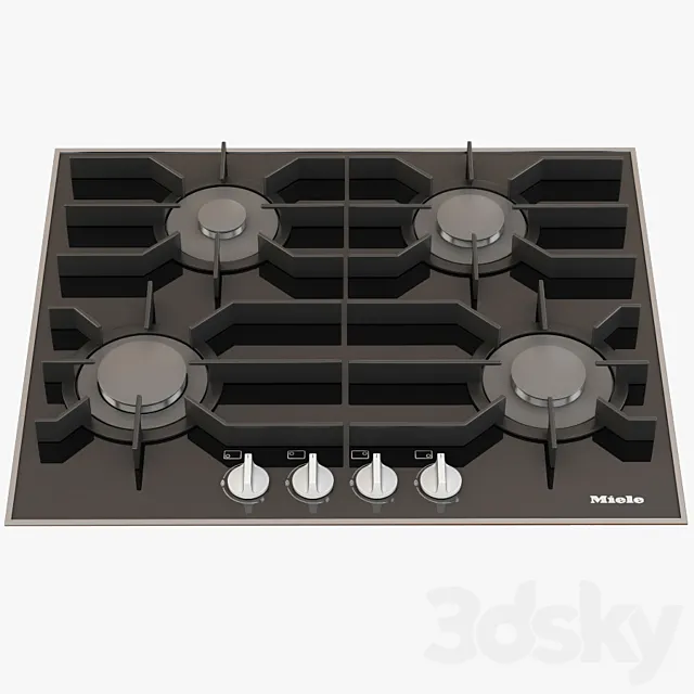 Miele KM 3010 LP Gas Cooktop 3D Model