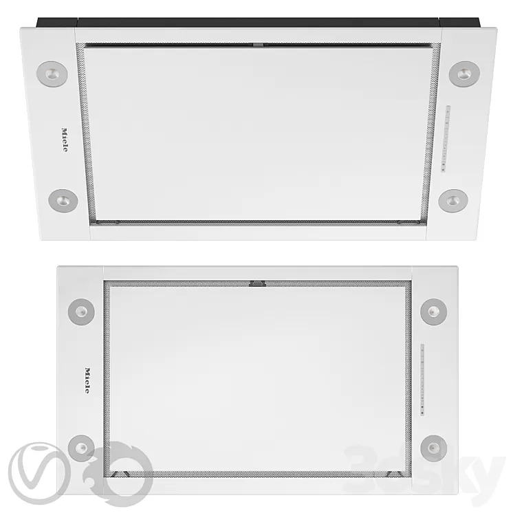 MIELE Mortise ceiling hood DA 2808 900 mm white 3D Model