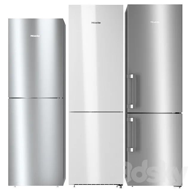 Miele refrigerator set 3D Model