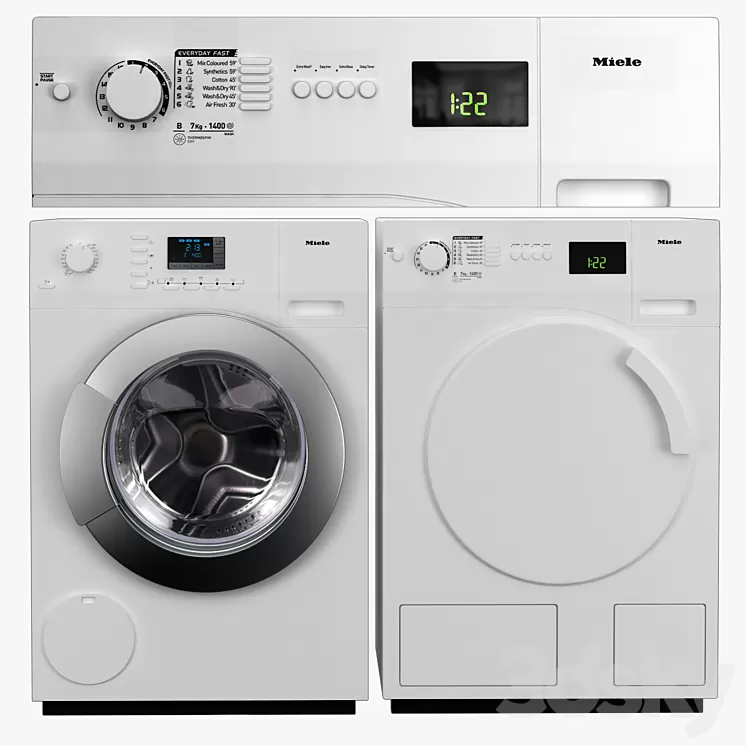 Miele washing machine 3D Model