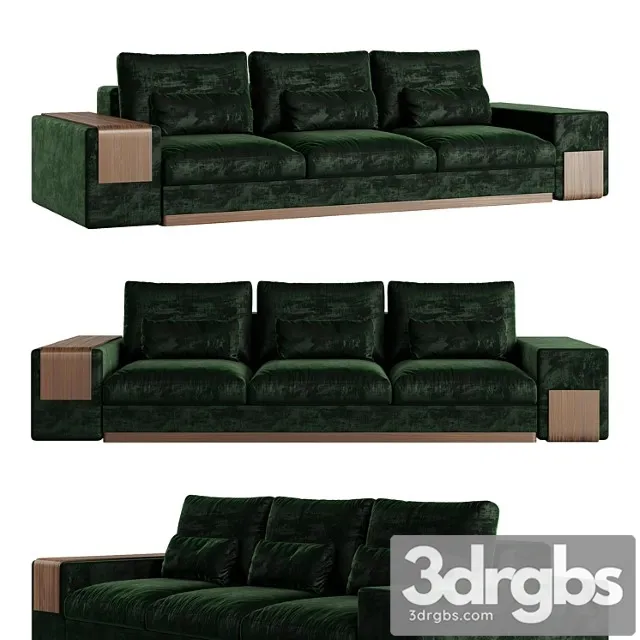 Mies 3 Seat Sofa By Alma De Luce 3D Model Free