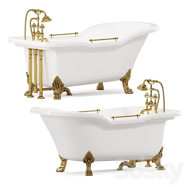 Migliore Imperio Bathtub on paws 3D Model