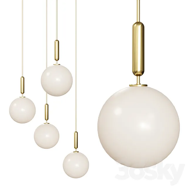 MIIRA 1 LARGE OPAL by NUURA Sofie Refer Brass 3D Model