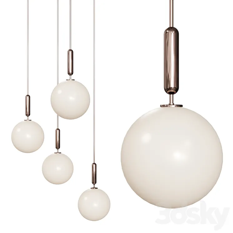 MIIRA 1 LARGE OPAL by NUURA Sofie Refer Brown Nickel 3D Model Free