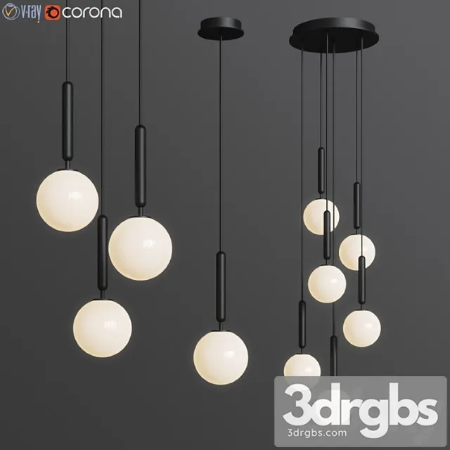 Miira nuura pendant & chandelier light 3D Model Free