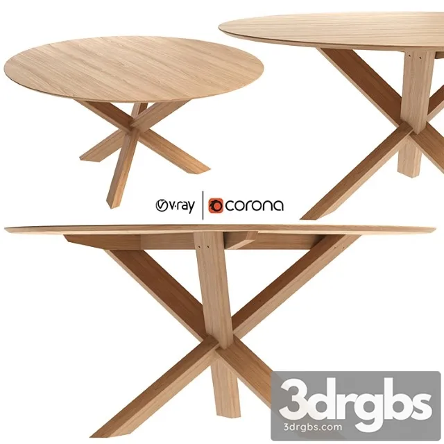 Mikado round dining table r160 cm by industry west 2 3D Model Free