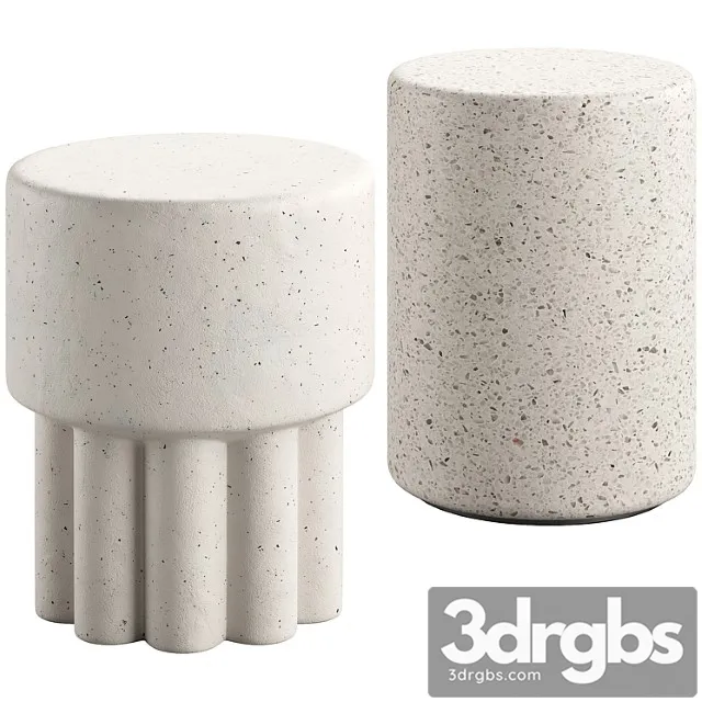 Mila Scallop Stool And Made Goods Castiel Stool 3D Model Free