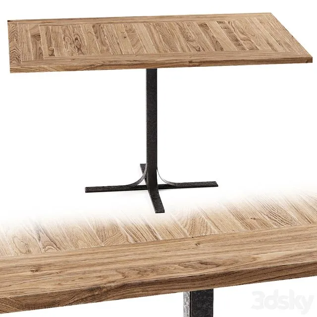 Mila square restaurant table M120 Rectangular restaurant table 3D Model