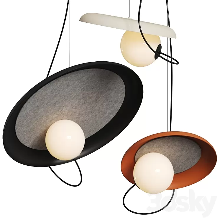 Milan Iluminacion Wire Pendant Lamps 3D Model