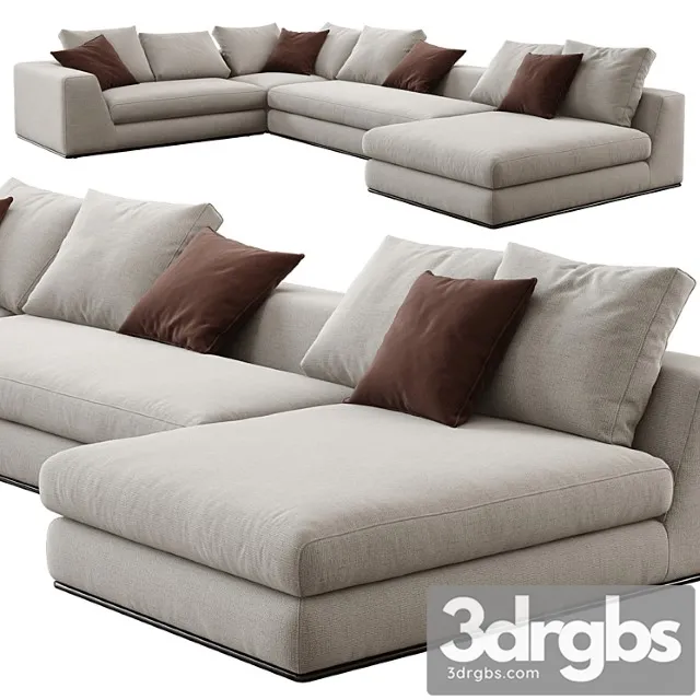 Milan Sofa 3 3D Model Free