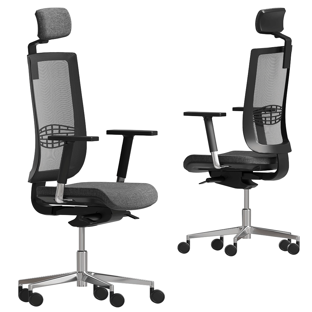 Milani - Office chair Lex operative with headrest 3D Model