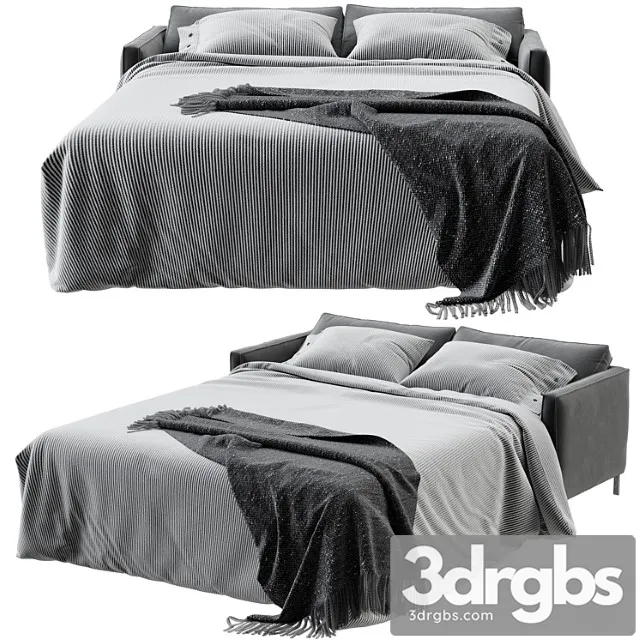 Milano bedding dave bed 2 3D Model Free