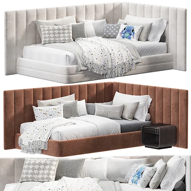 Milano modern kids bed 3D Model