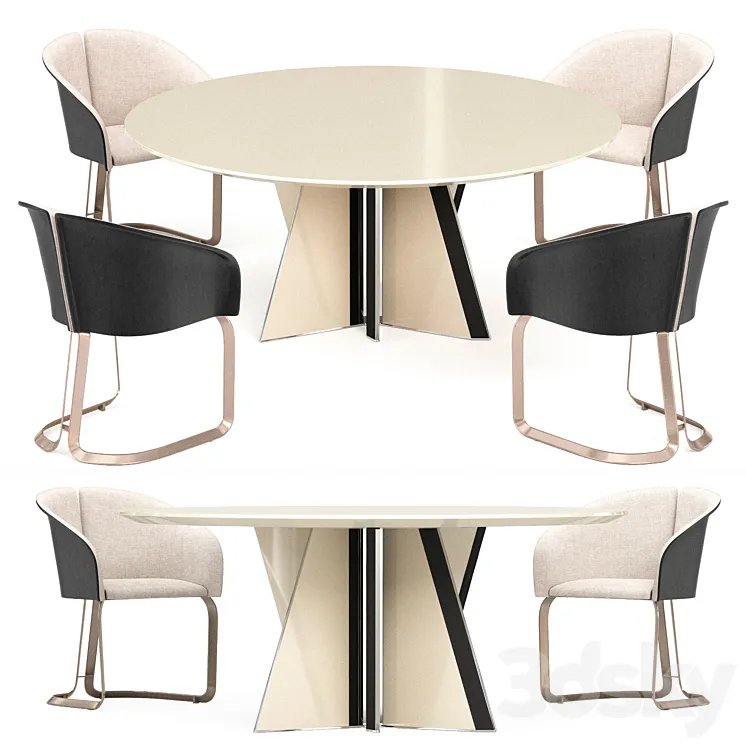 Milano round table 3D Model Free