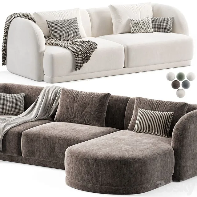 Miles sofa by Naduvi 3D Model