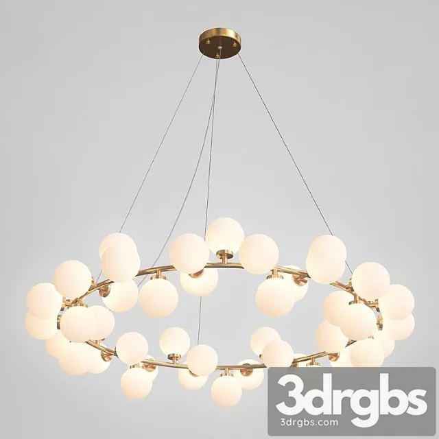 Milk bubble round chandelier 3D Model Free