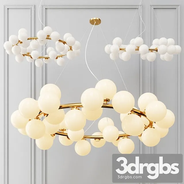 Milk bubble round chandelier