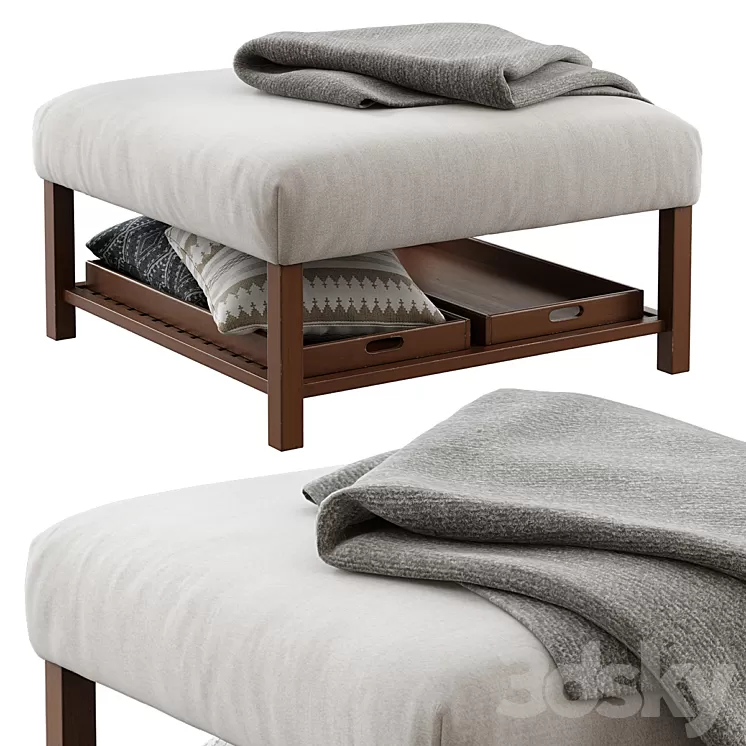 Miller's Home Furnishings / Elliot Ottoman 3D Model