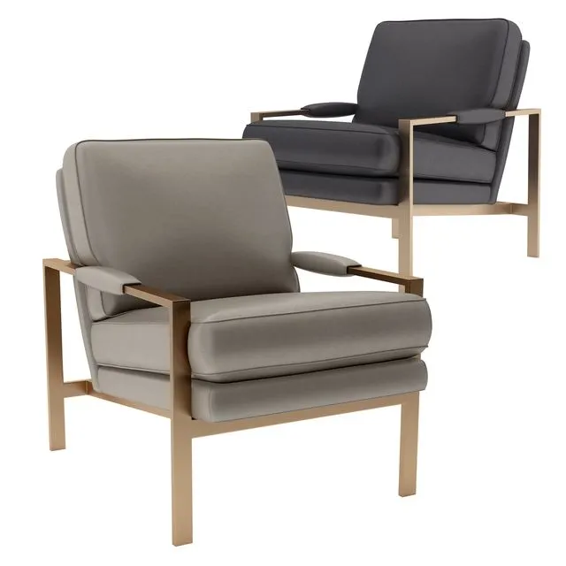 Milo Baughman Leather Chair 3D Model