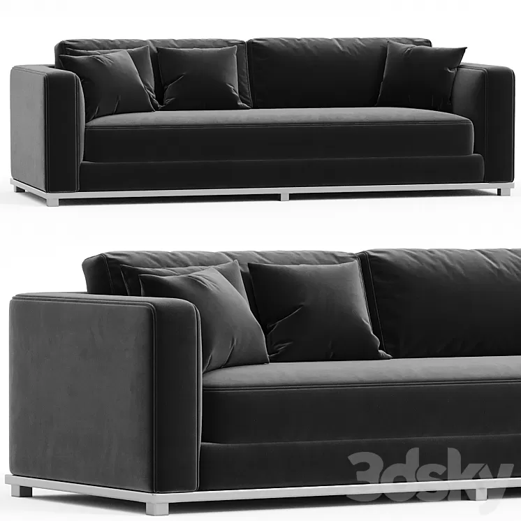 Milo Sleeper Sofa Vintage Velvet 3D Model Free