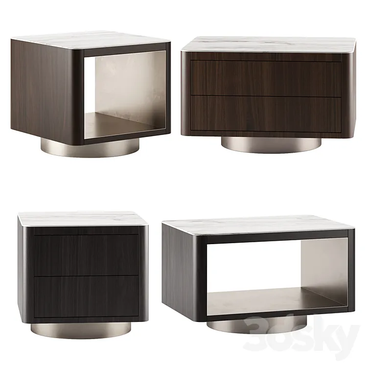 MILTON | Bedside tables By Minotti 3D Model Free