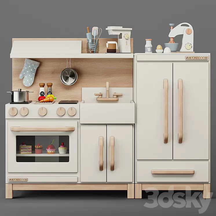 MILTON & GOOSE Play Kitchen Toy 3D Model Free