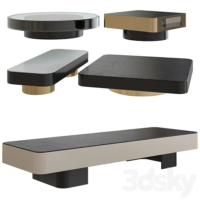 Milton Minotti coffee tables 3DModel