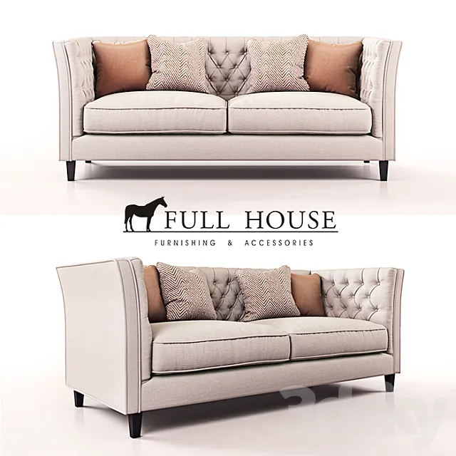 Milton Sofa Ом 3D Model