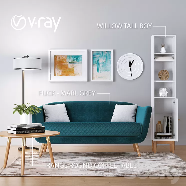 Mineral Blue Nordic 3D Model