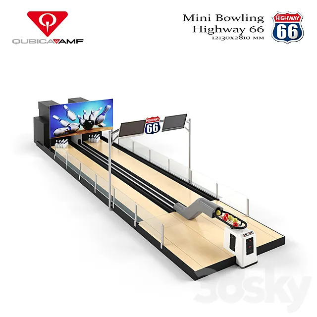 Mini-bowling "Qubica AMF - Highway 66" 3D Model