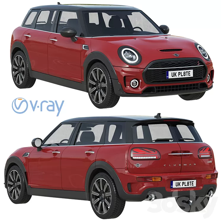 Mini Clubman 2022 3D Model Free