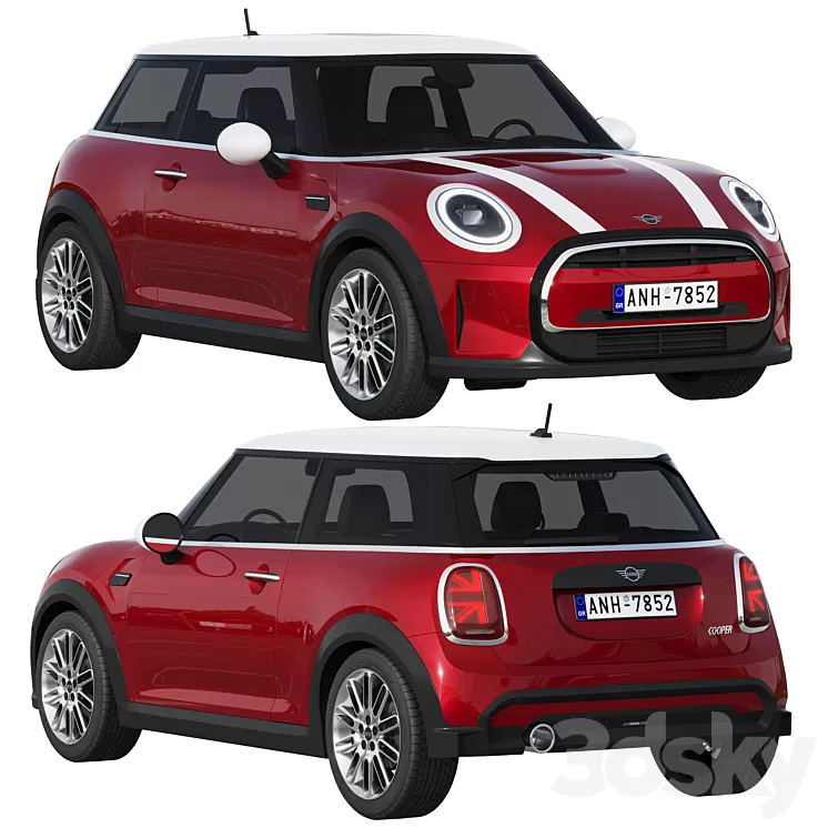 Mini Cooper 3-door 2022 3D Model Free
