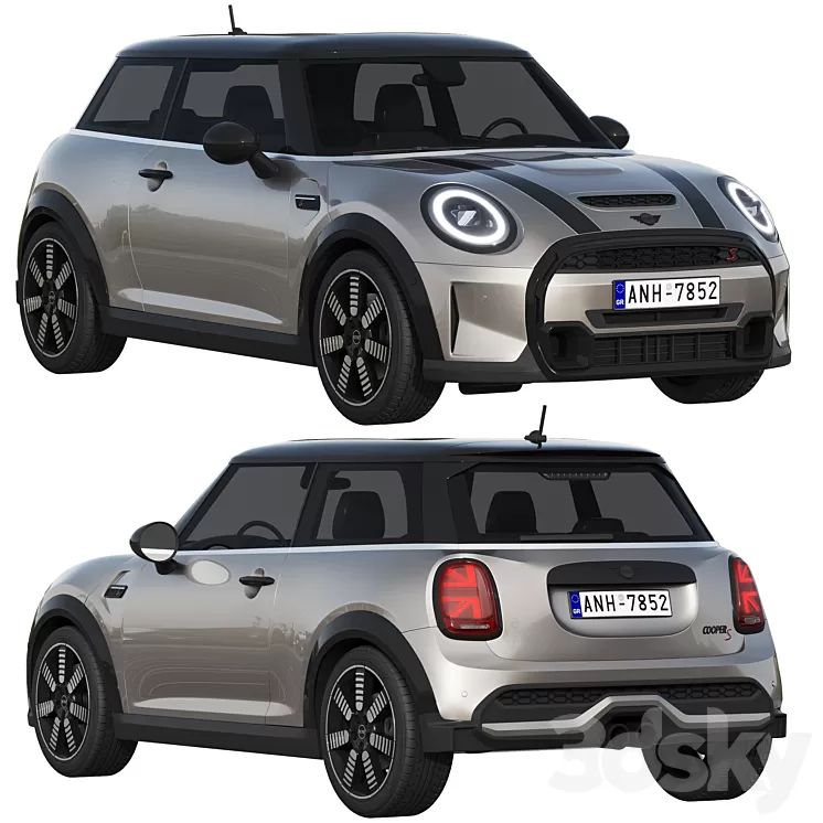 Mini Cooper S 3-door 2022 3D Model Free