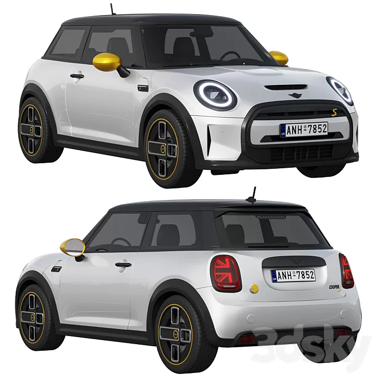 Mini Cooper SE Electric 2023 3D Model Free